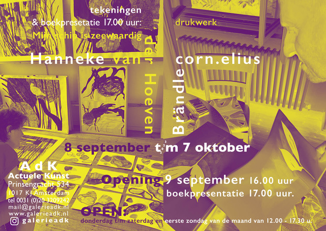 Affiche tentoonstelling Van der Hoeven en Corn.elius