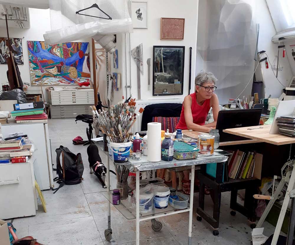 Annette Ong in haar atelier
